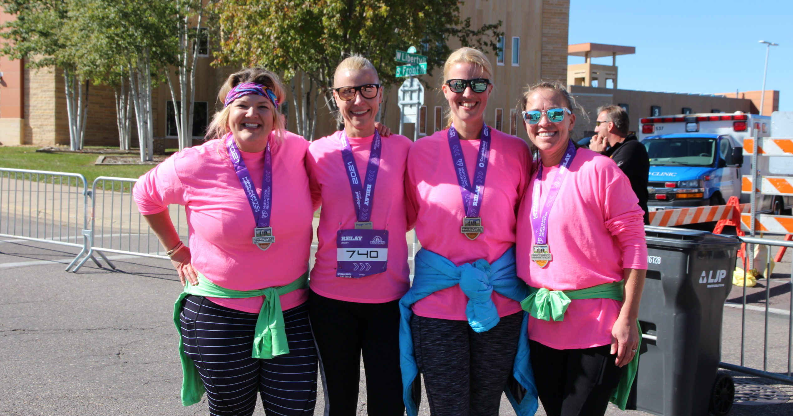 Relay Team with matching shirts